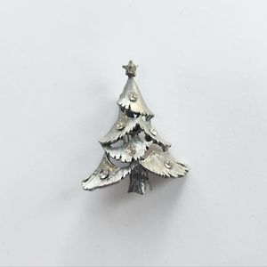 Pewter Christmas Tree Brooch/Pin
